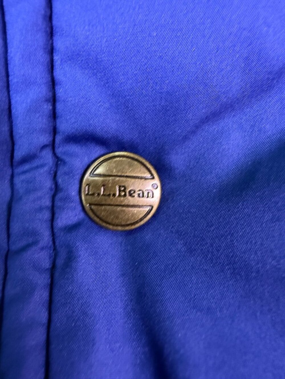 L.L. Bean Mens Colbalt Blue Down Jacket With Tags Warm Winter Sz M - Picture 6 of 13
